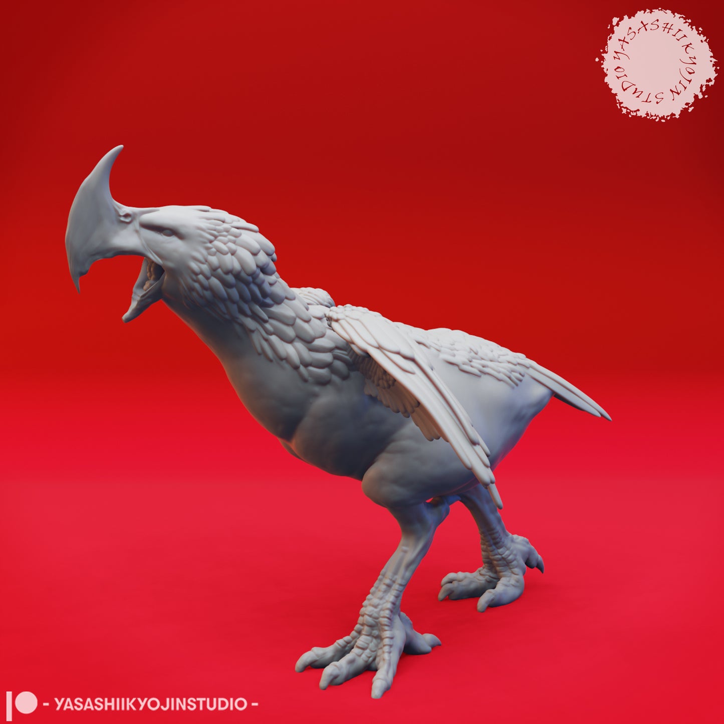 Axe Beak - Screeching - 3D Printed Mini for Tabletop Gaming, Dungeons and Dragons, Pathfinder, Kings of War and other RPG's