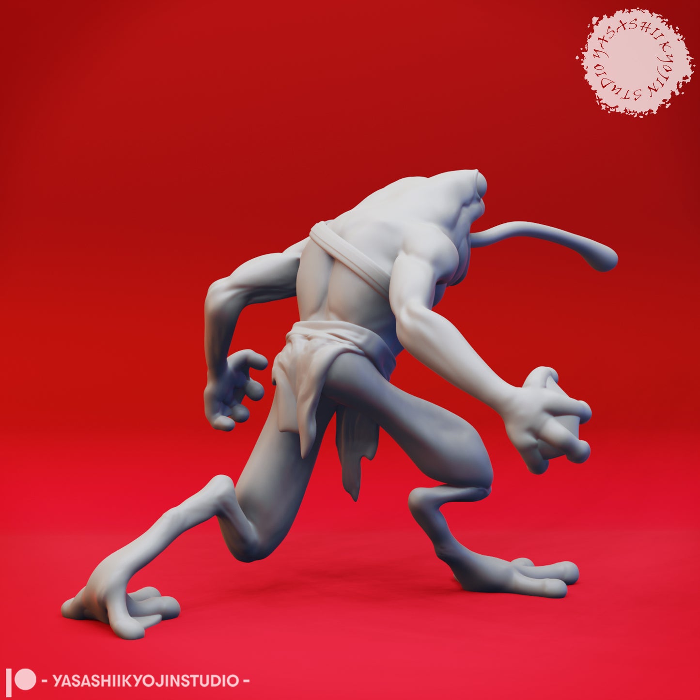 Bullywug - Tongue - 3D Printed Mini for Tabletop Gaming, Dungeons and Dragons, Pathfinder, Kings of War and other RPG's
