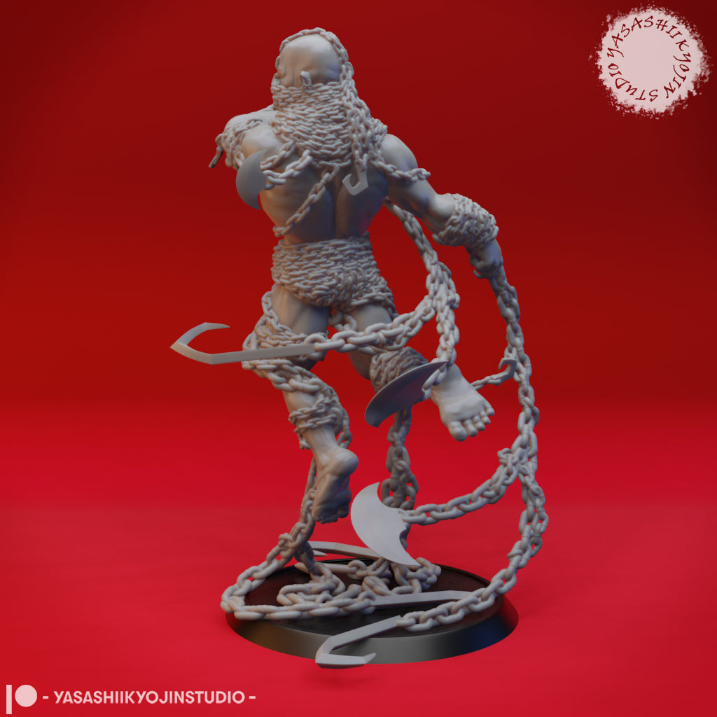 Chain Devil - 3D Printed Mini for Tabletop Gaming, Dungeons and Dragons, Pathfinder, Kings of War and other RPG's