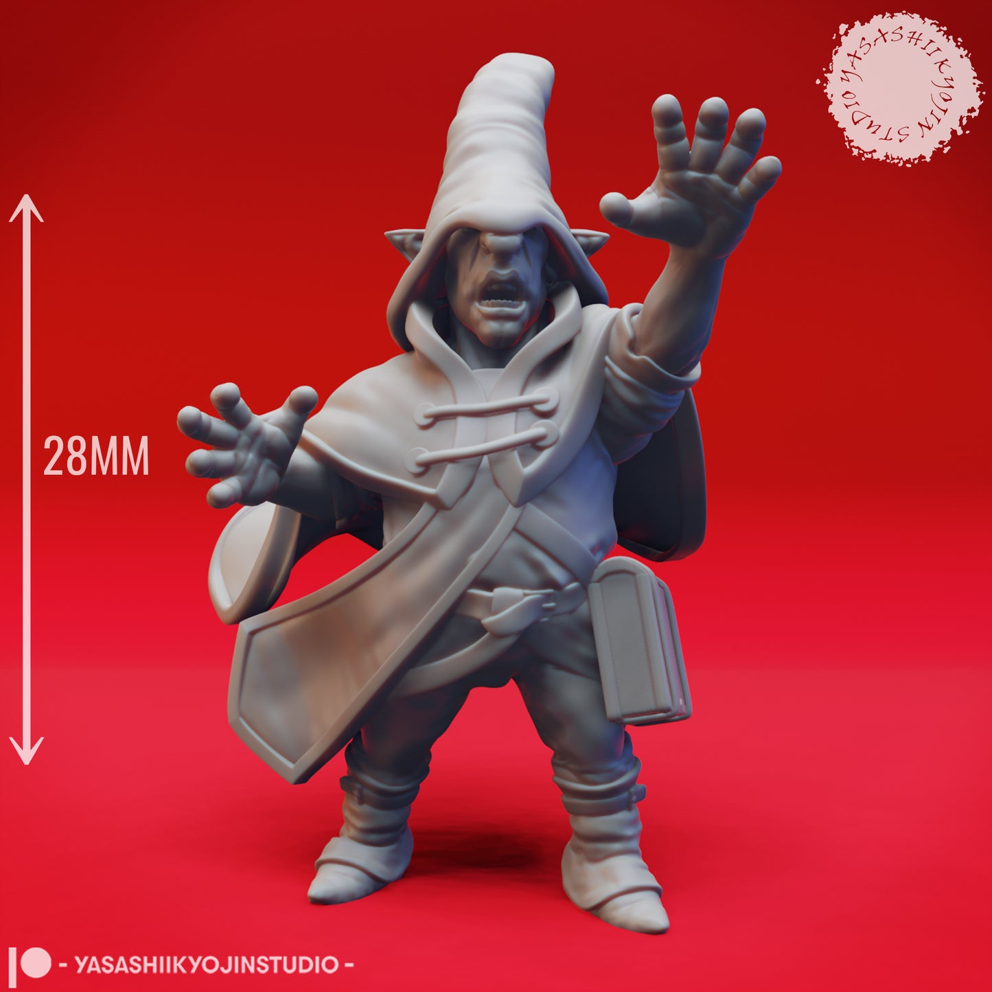 Deep Gnome - Spellcaster - Tabletop Miniature (Pre-Supported STL)
