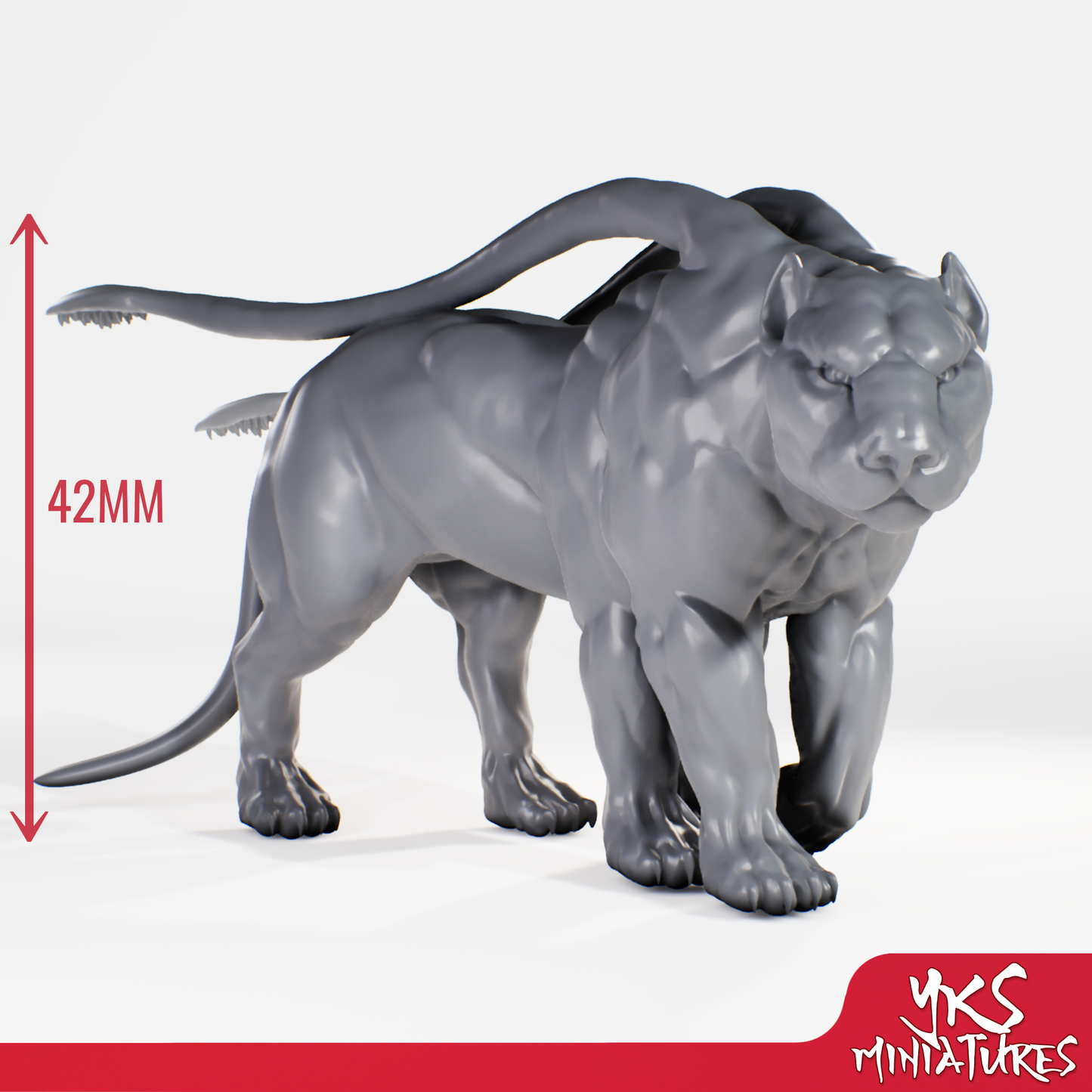 Displacer Beast - 3D Printed Mini for Tabletop Gaming, Dungeons and Dragons, Pathfinder, Kings of War and other RPG's