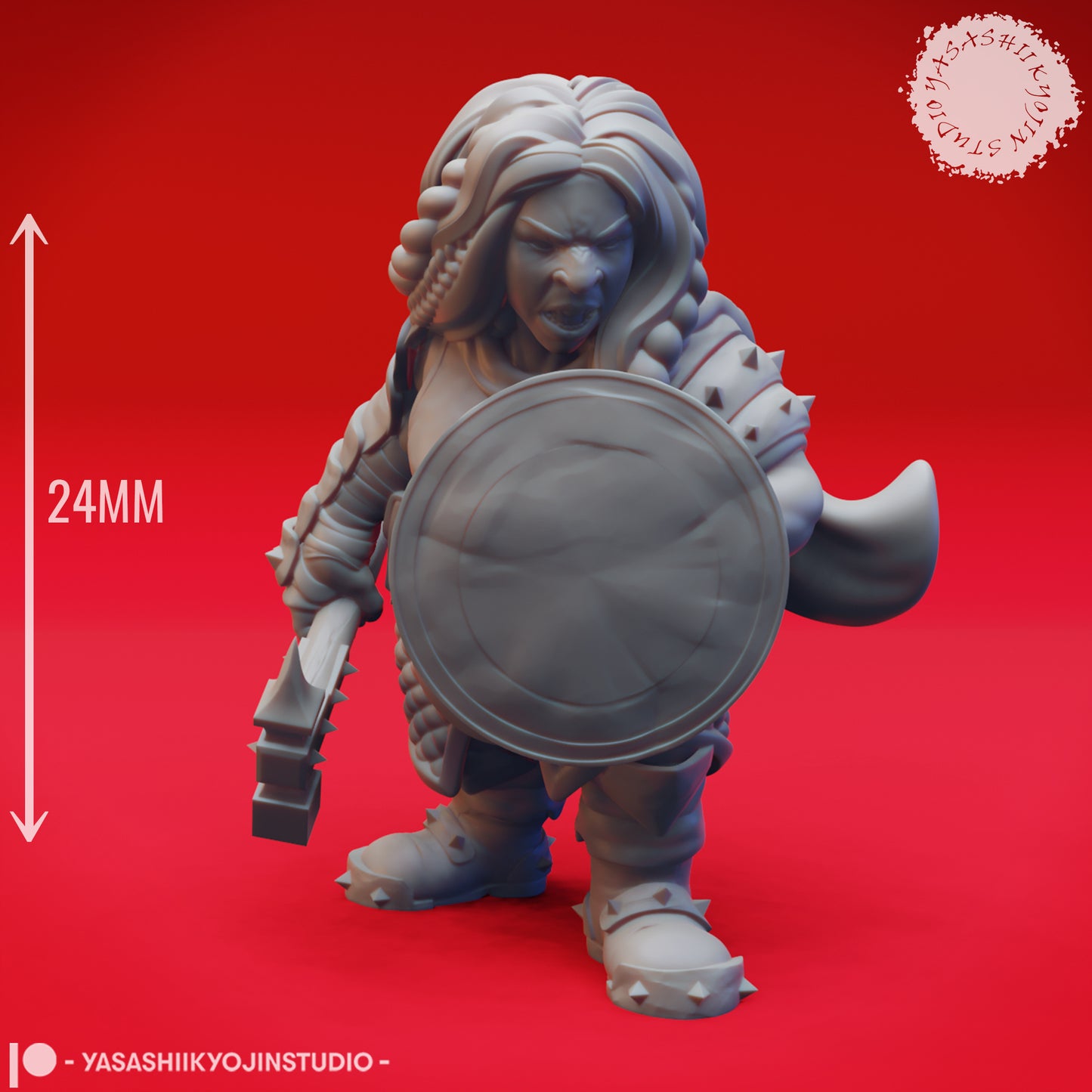 Duergar - Shield - Tabletop Miniature (Pre-Supported STL)