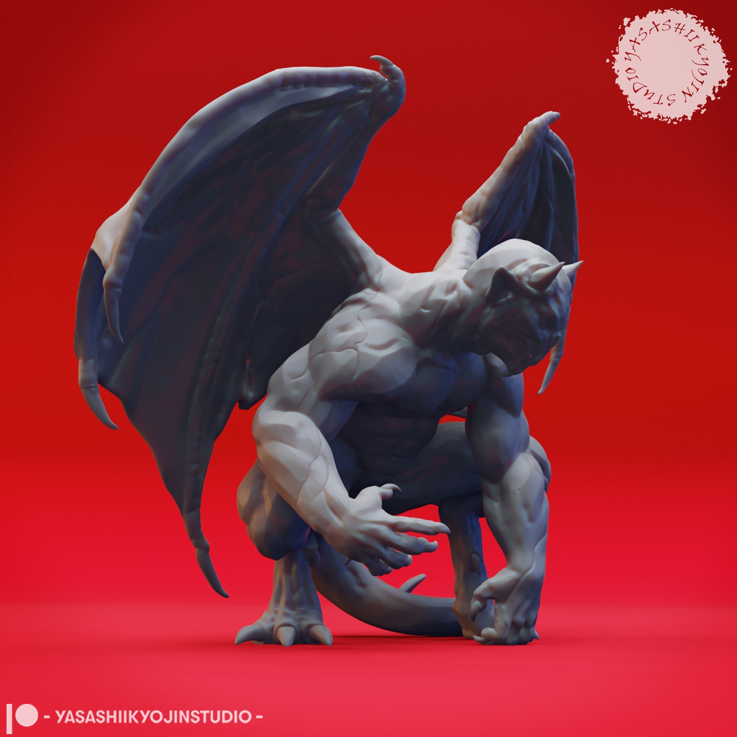 Gargoyle - Perched - Active - Tabletop Miniature (Pre-Supported)