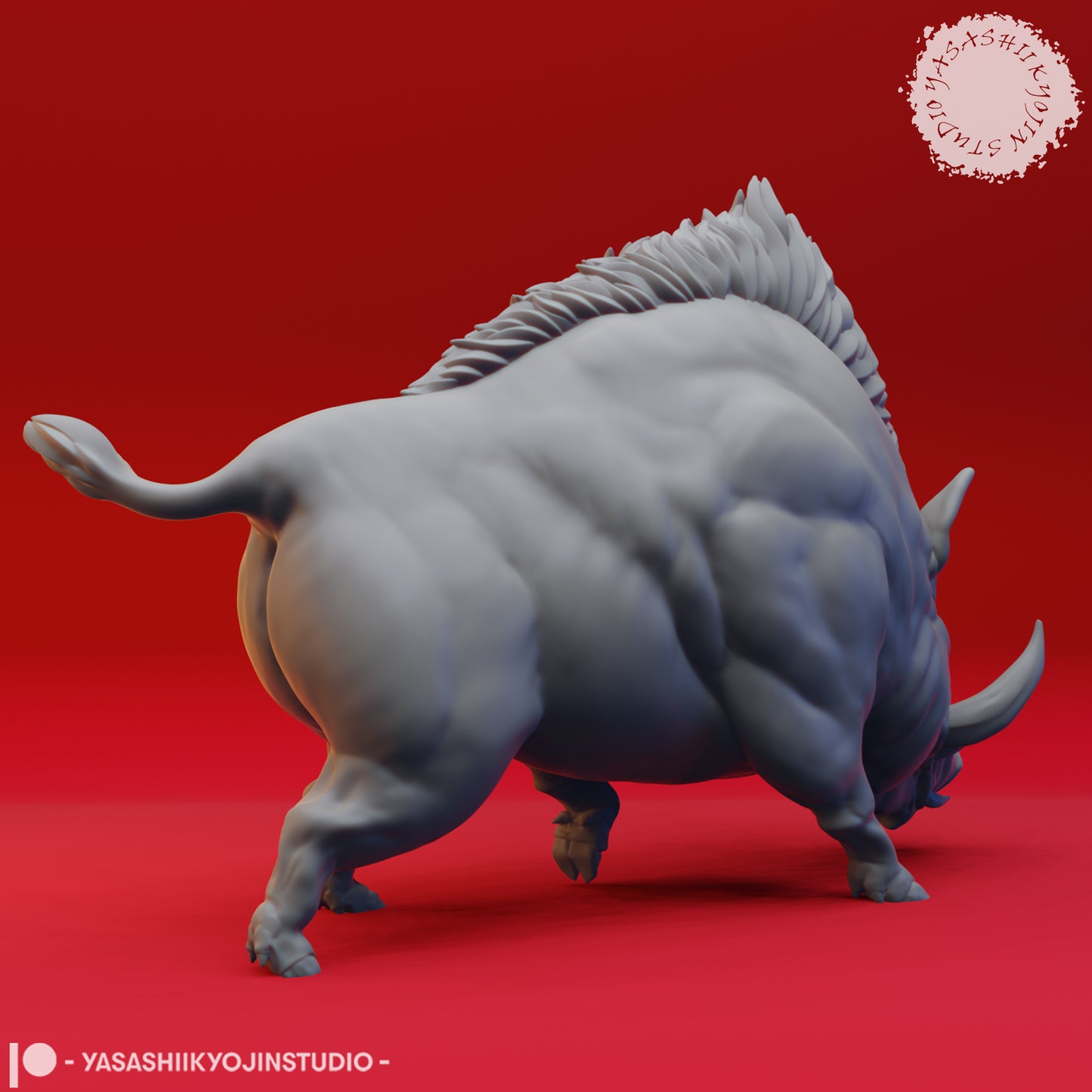 Giant Boar - 3D Printed Mini for Tabletop Gaming, Dungeons and Dragons, Pathfinder, Kings of War and other RPG's