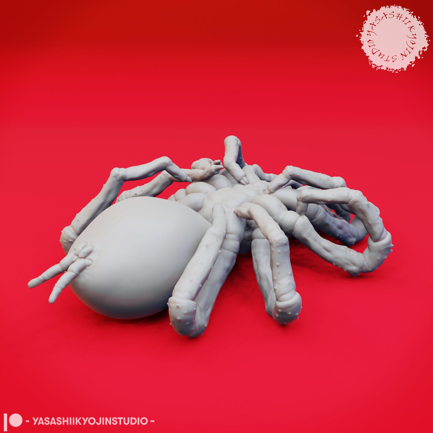 Giant Spider - Defeated - 3D Printed Mini for Tabletop Gaming, Dungeons and Dragons, Pathfinder, Kings of War and other RPG's