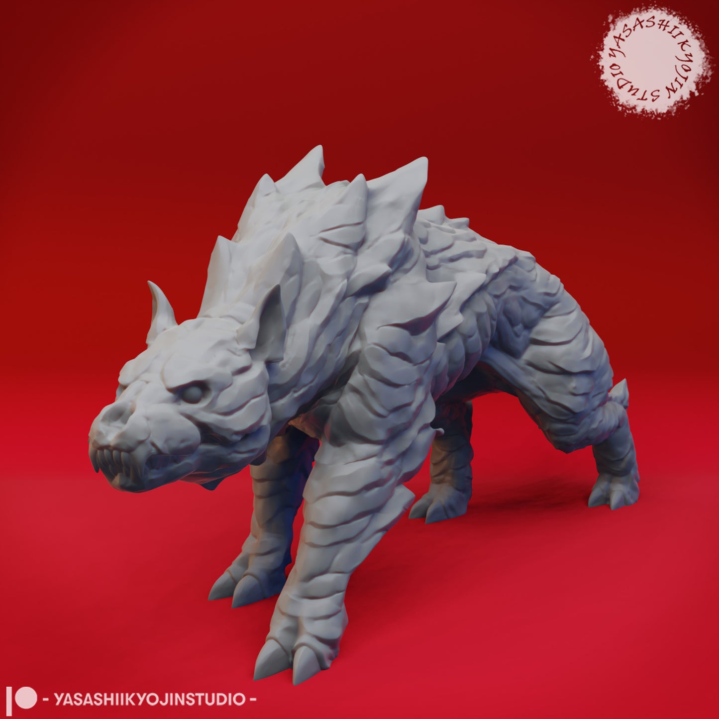 Hellhound - Stalking - 3D Printed Mini for Tabletop Gaming, Dungeons and Dragons, Pathfinder, Kings of War and other RPG's