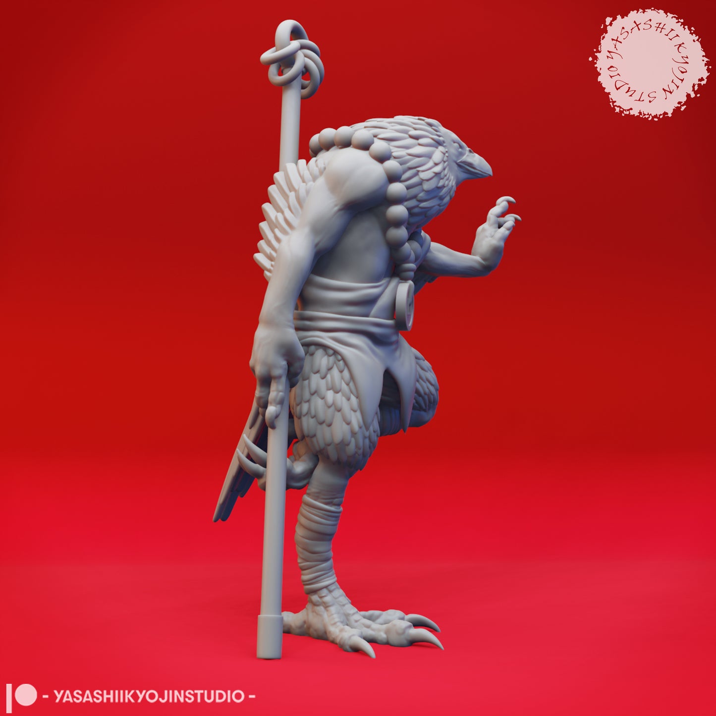 Kenku - Monk - 3D Printed Mini for Tabletop Gaming, Dungeons and Dragons, Pathfinder, Kings of War and other RPG's