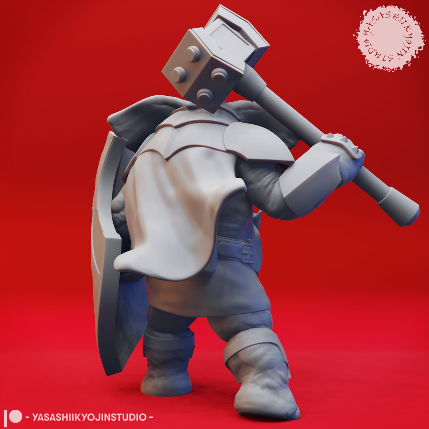 Loxodon Barbarian - Tabletop Miniatures (Pre-Supported STL)