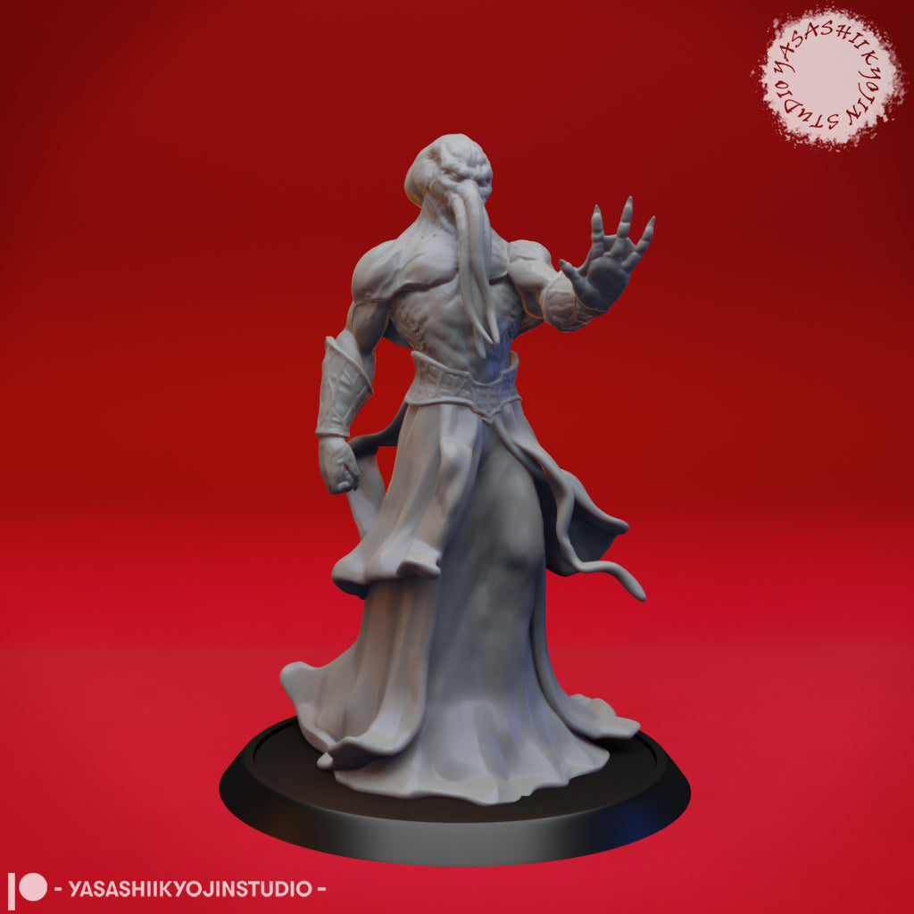 Mind Flayer - Sorceror - 3D Printed Mini for Tabletop Gaming, Dungeons and Dragons, Pathfinder, Kings of War and other RPG's
