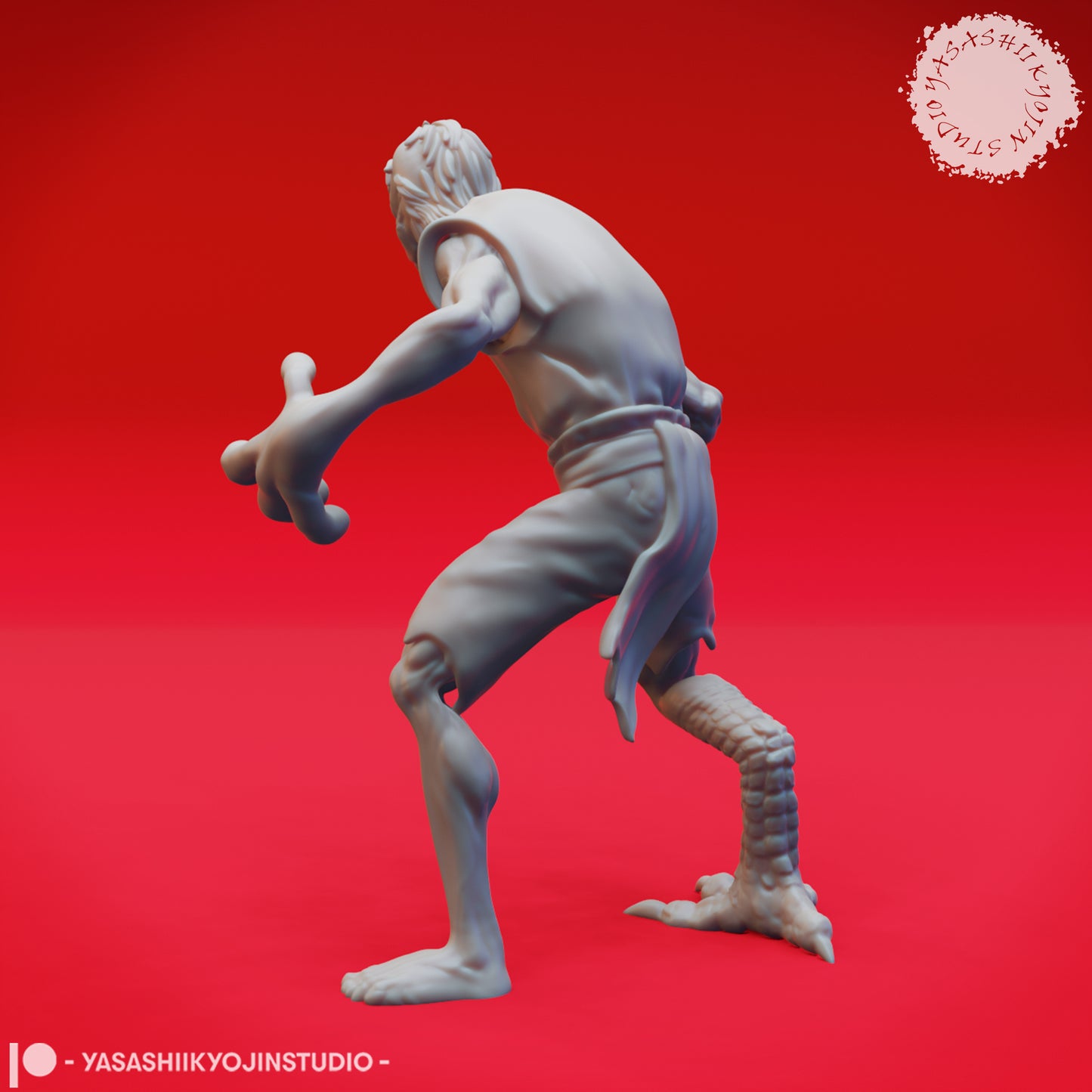 Mongrelfolk - Mishka - Agro - 3D Printed Mini for Tabletop Gaming, Dungeons and Dragons, Pathfinder, Kings of War and other RPG's
