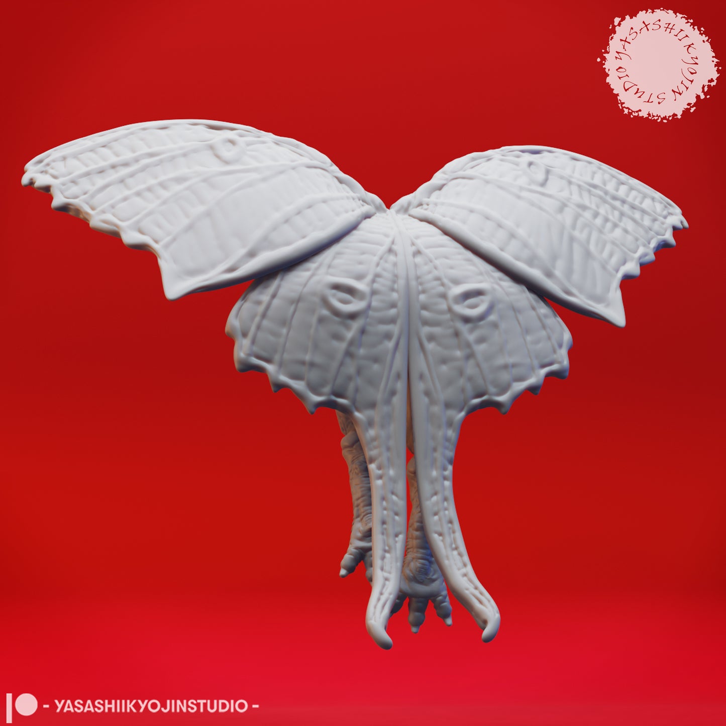 Mothman - Flying - 3D Printed Mini for Tabletop Gaming, Dungeons and Dragons, Pathfinder, Kings of War and other RPG's