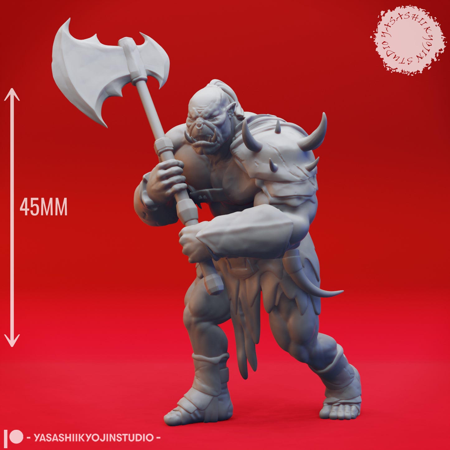 Orc - Axe - Tabletop Miniature STL