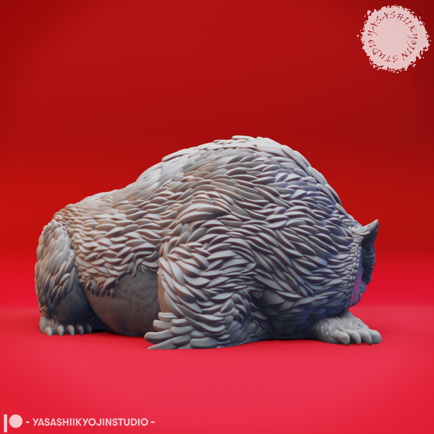 Owlbear - Sleeping - 3D Printed Mini for Tabletop Gaming, Dungeons and Dragons, Pathfinder, Kings of War and other RPG's