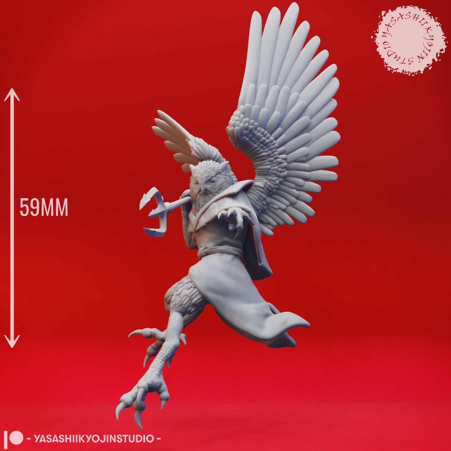 Owlin - Fighter - Tabletop Miniatures (Pre-Supported)