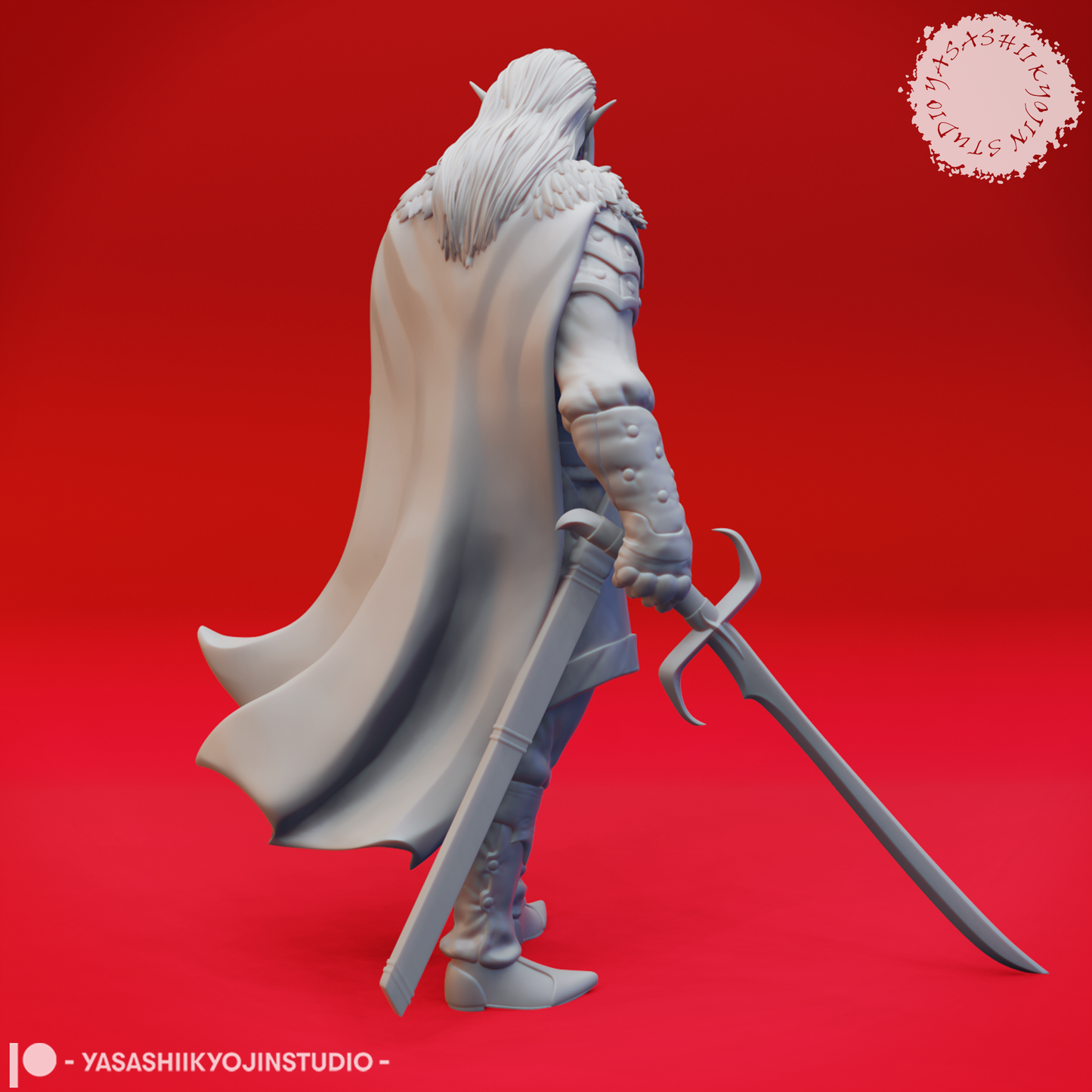 Rahadin - Dusk Elf Chamberlain - 3D Printed Mini for Tabletop Gaming, Dungeons and Dragons, Pathfinder, Kings of War and other RPG's