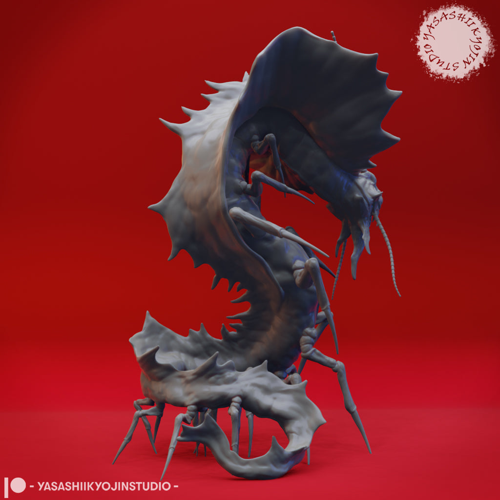 Remorhaz - 3D Printed Mini for Tabletop Gaming, Dungeons and Dragons, Pathfinder, Kings of War and other RPG's