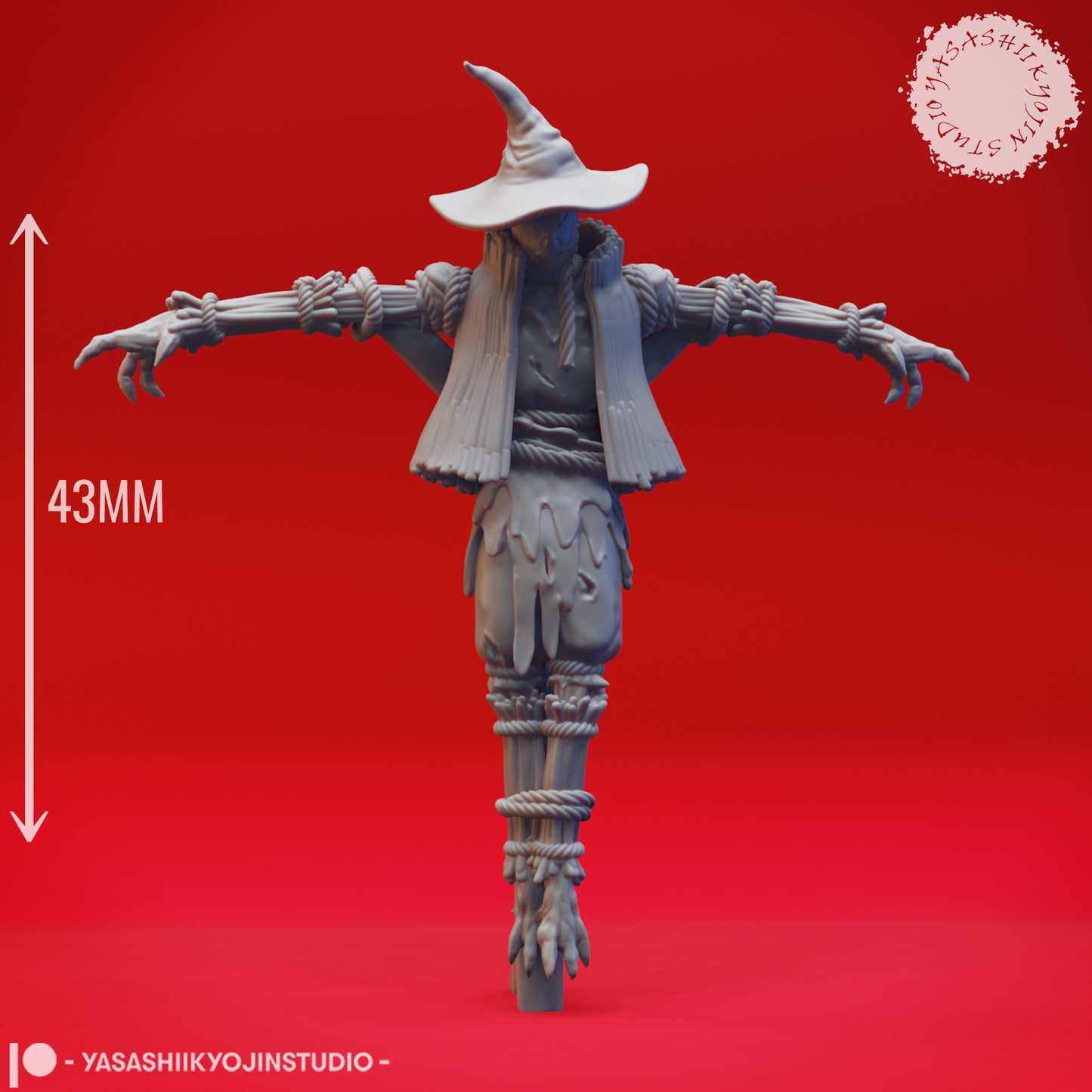 Scarecrow - Field - Tabletop Miniature (Pre-Supported STL)