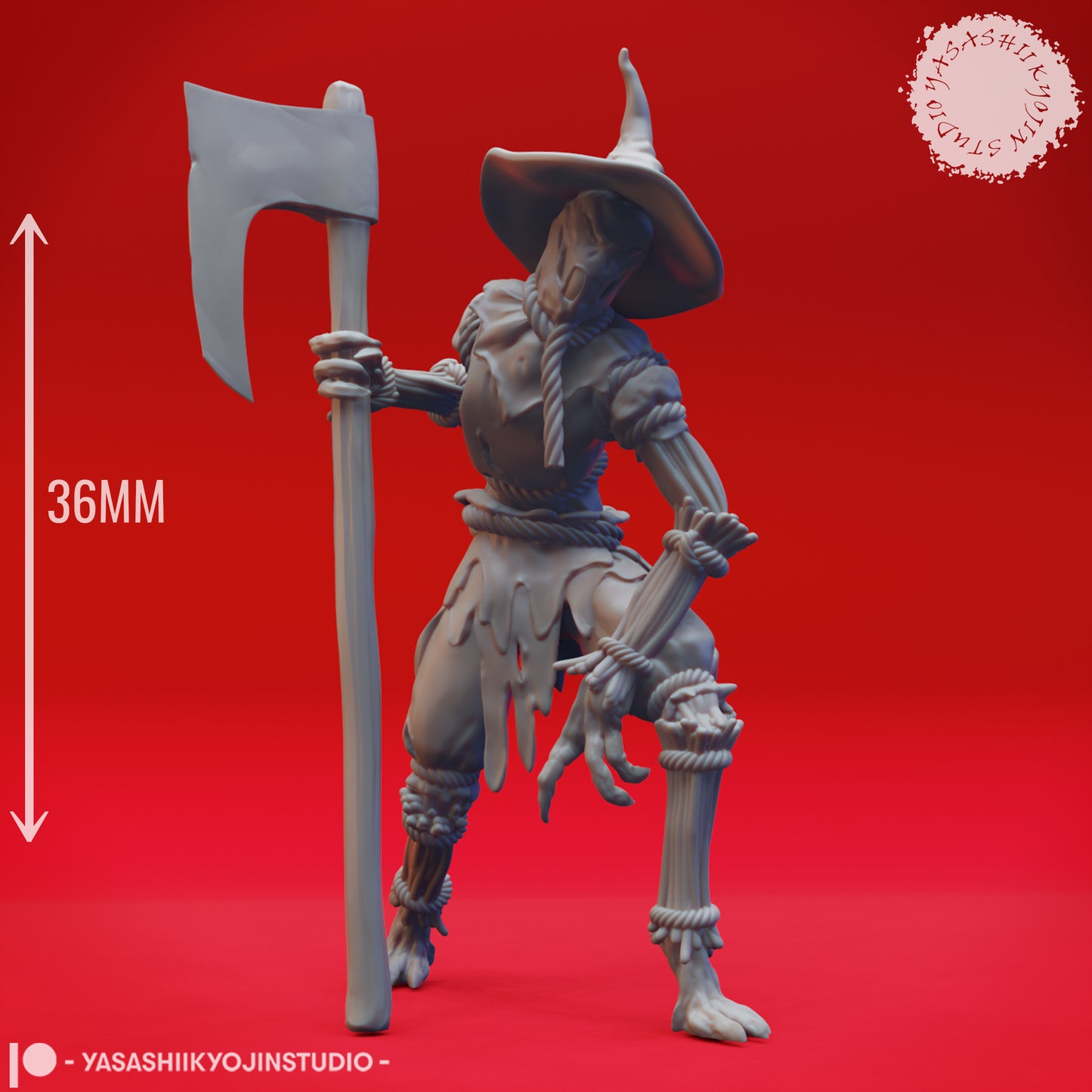 Scarecrow - Axe - Tabletop Miniature (Pre-Supported STL)