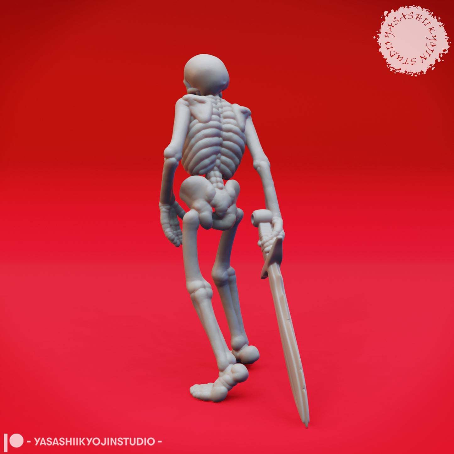 Skeleton Sword - A - 3D Printed Minis for Tabletop Gaming, Dungeons and Dragons, Pathfinder, Kings of War and other RPG's