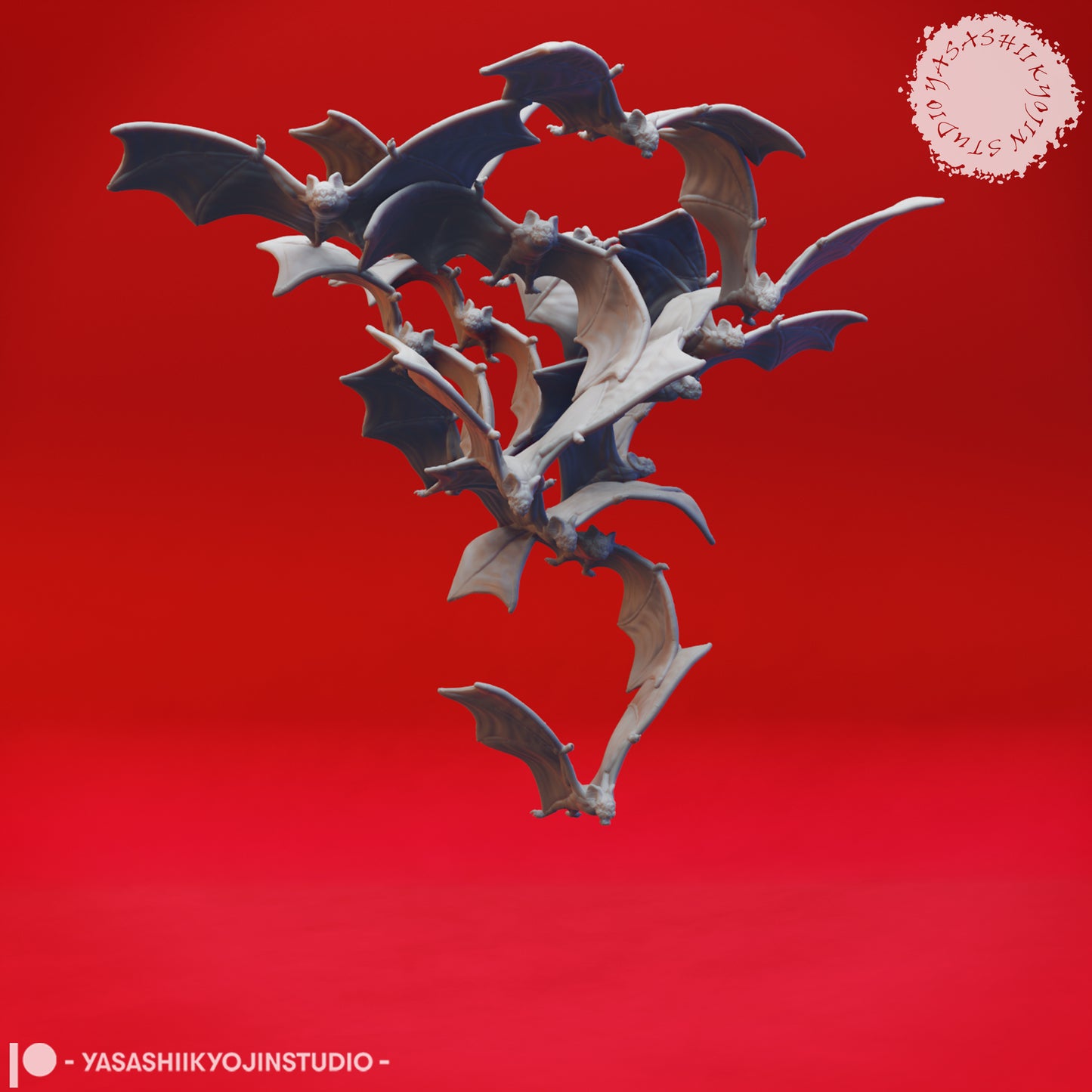 Swarm of Bats - 3D Printed Mini for Tabletop Gaming, Dungeons and Dragons, Pathfinder, Kings of War and other RPG's