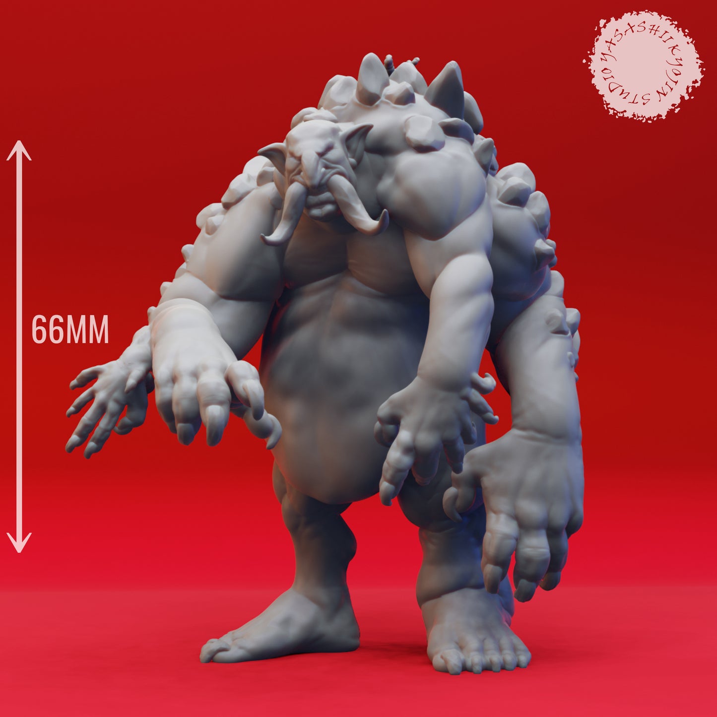Dire Troll - Tabletop Miniature (Pre-Supported STL)