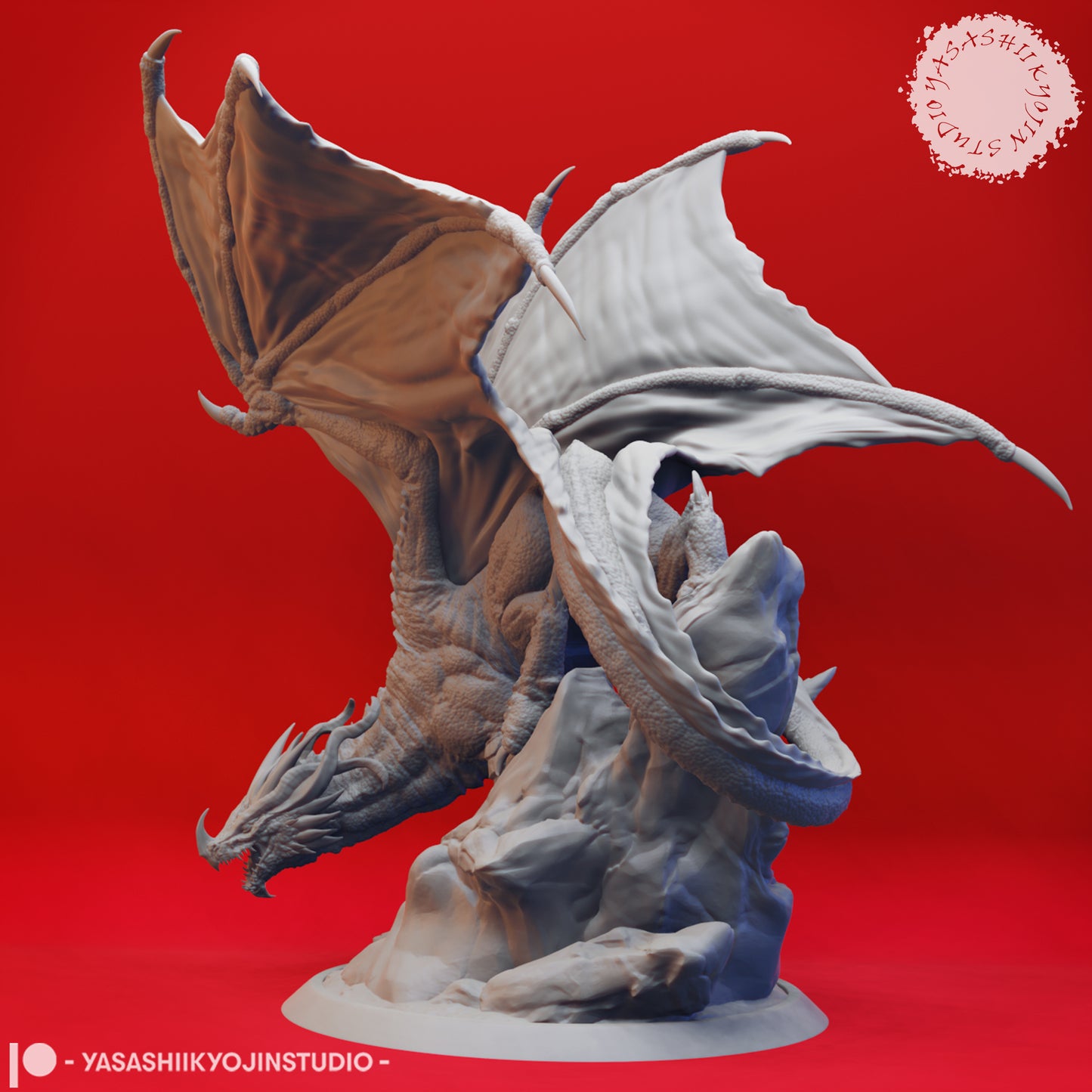 Ancient Red Dragon - Tabletop Miniature (Pre-Supported STL)