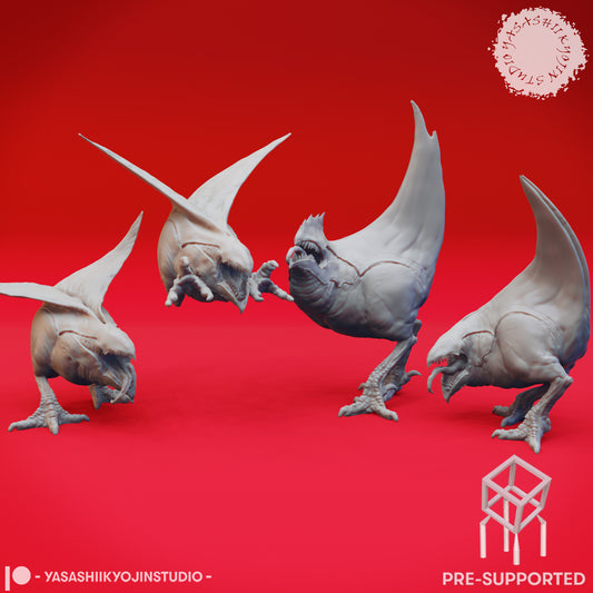 Abyssal Chickens - Tabletop Miniatures (Pre-Supported STL)