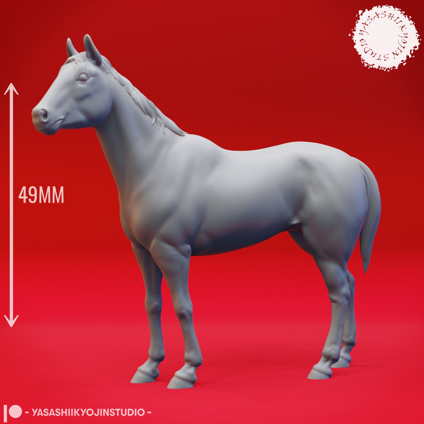 Horses - Bundle - 3D Printed Mini for Tabletop Gaming, Dungeons and Dragons, Pathfinder, Kings of War and other RPG's