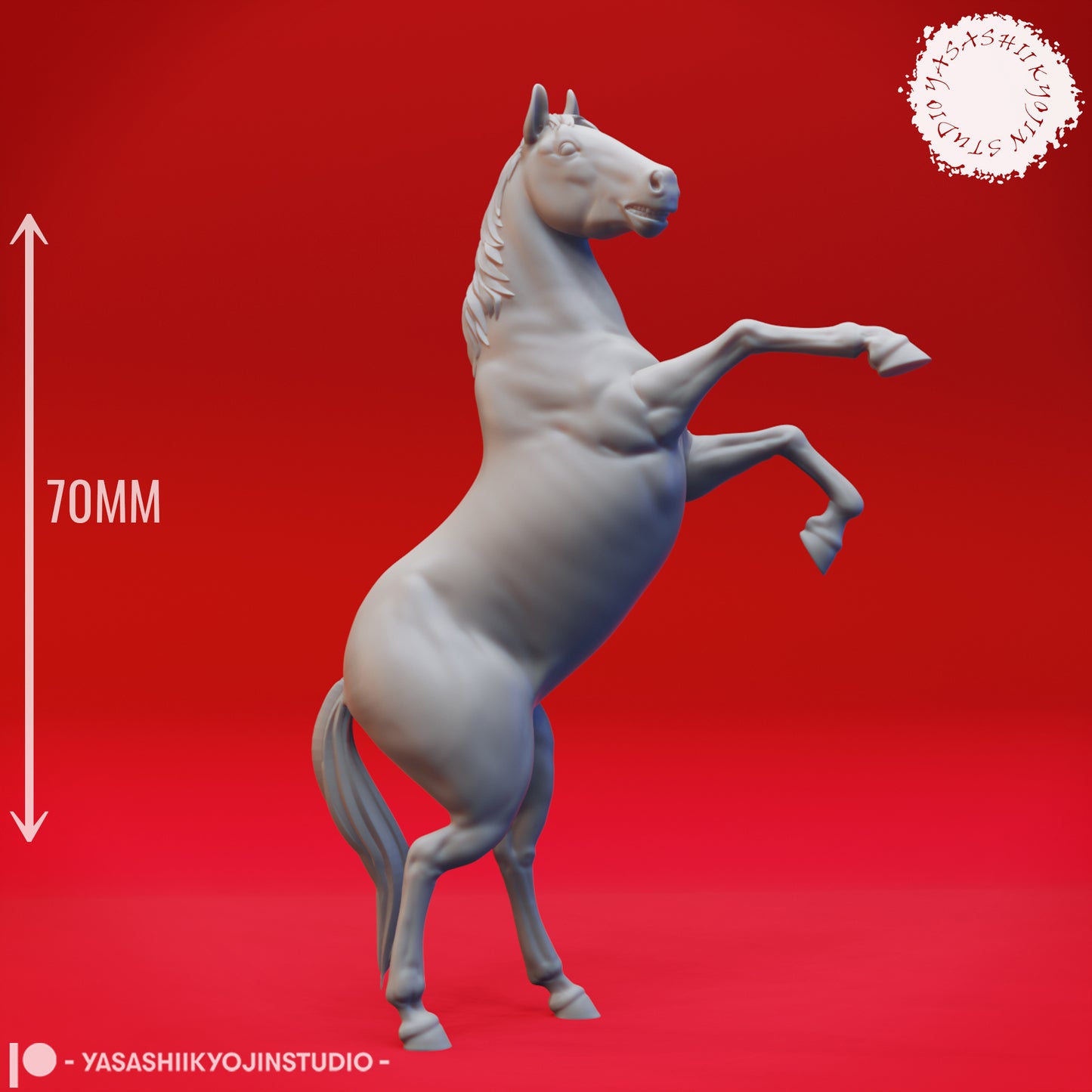 Horses - Bundle - 3D Printed Mini for Tabletop Gaming, Dungeons and Dragons, Pathfinder, Kings of War and other RPG's