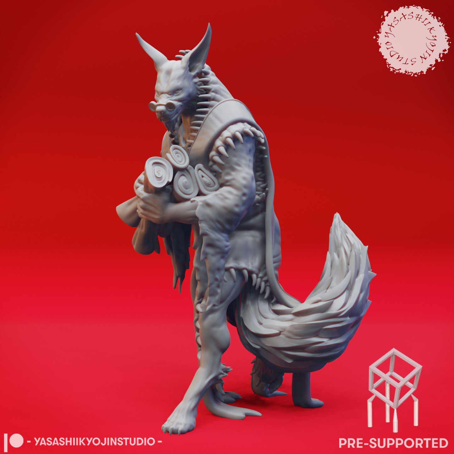 Arcanaloth - Record Keeper - Tabletop Miniature (Pre-Supported STL)