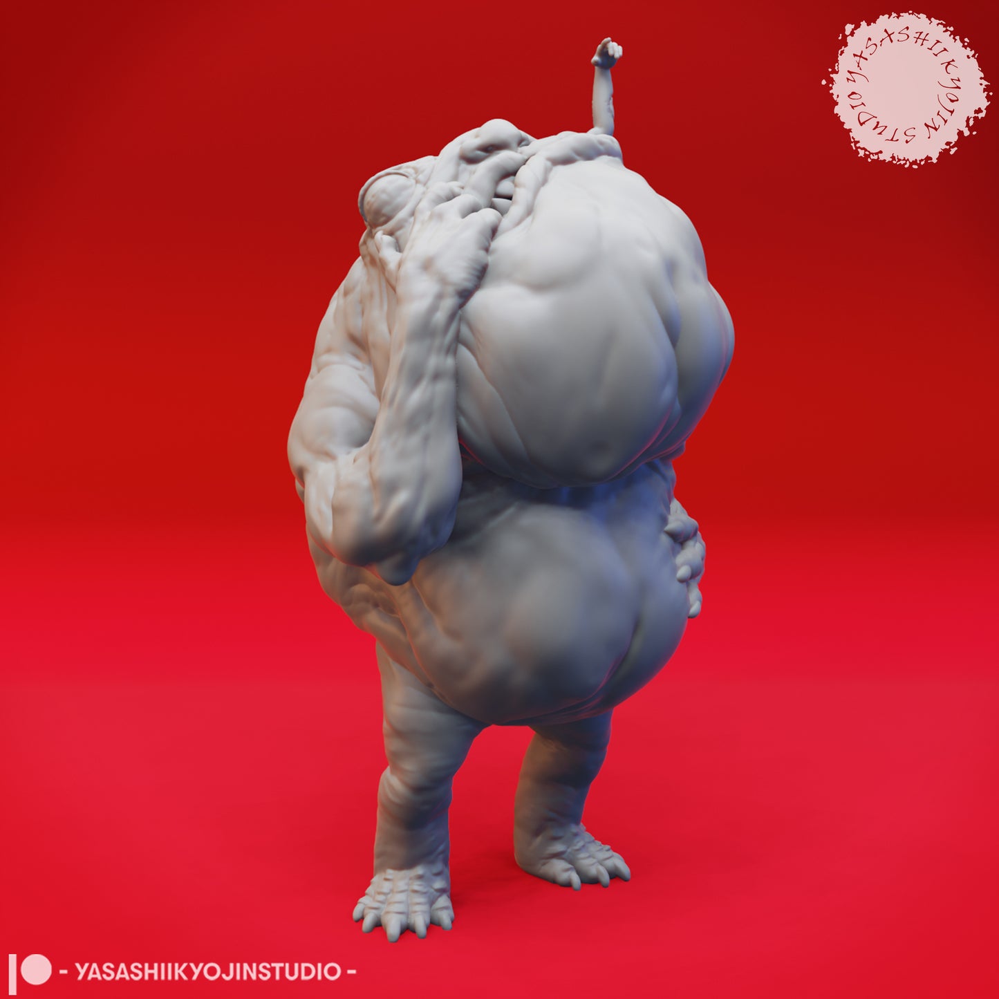 Banderhobb - Feeding - 3D Printed Mini for Tabletop Gaming, Dungeons and Dragons, Pathfinder, Kings of War and other RPG's