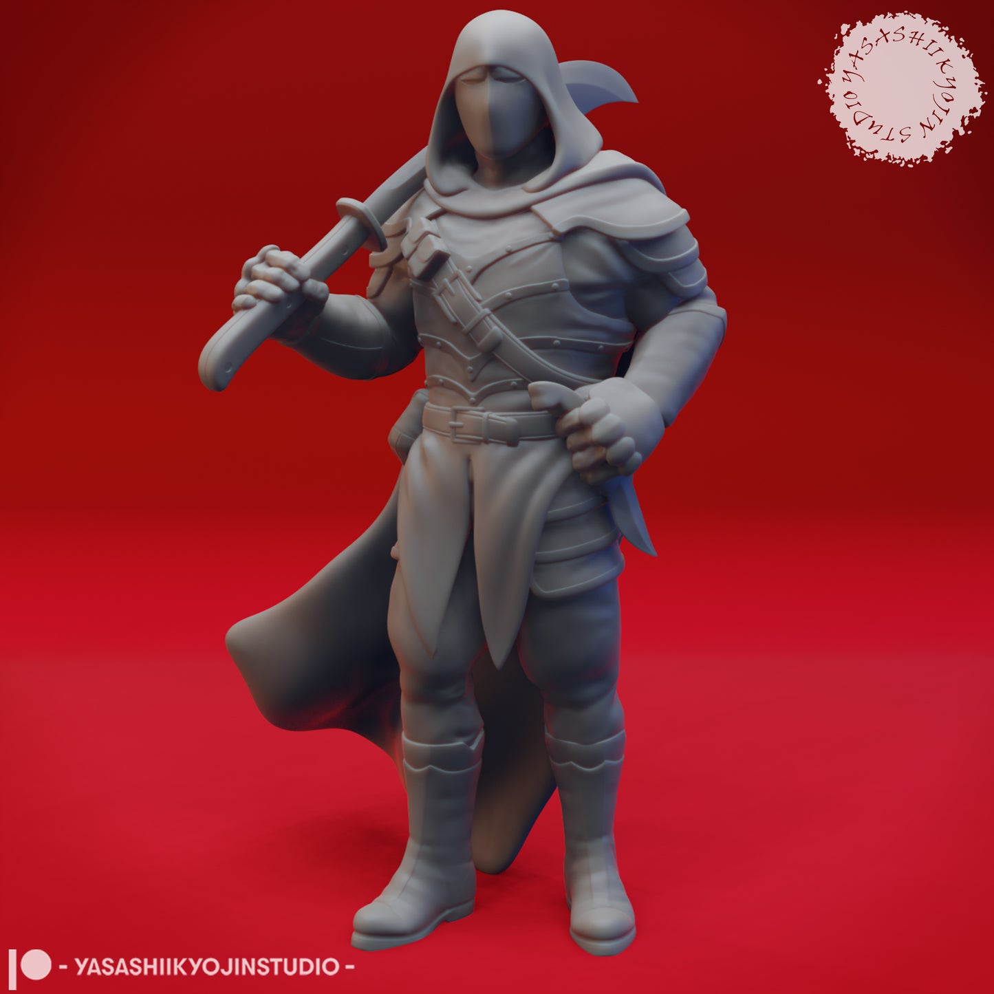 Bandit - Captain - 3D Printed Mini for Tabletop Gaming, Dungeons and Dragons, Pathfinder, Kings of War and other RPG's