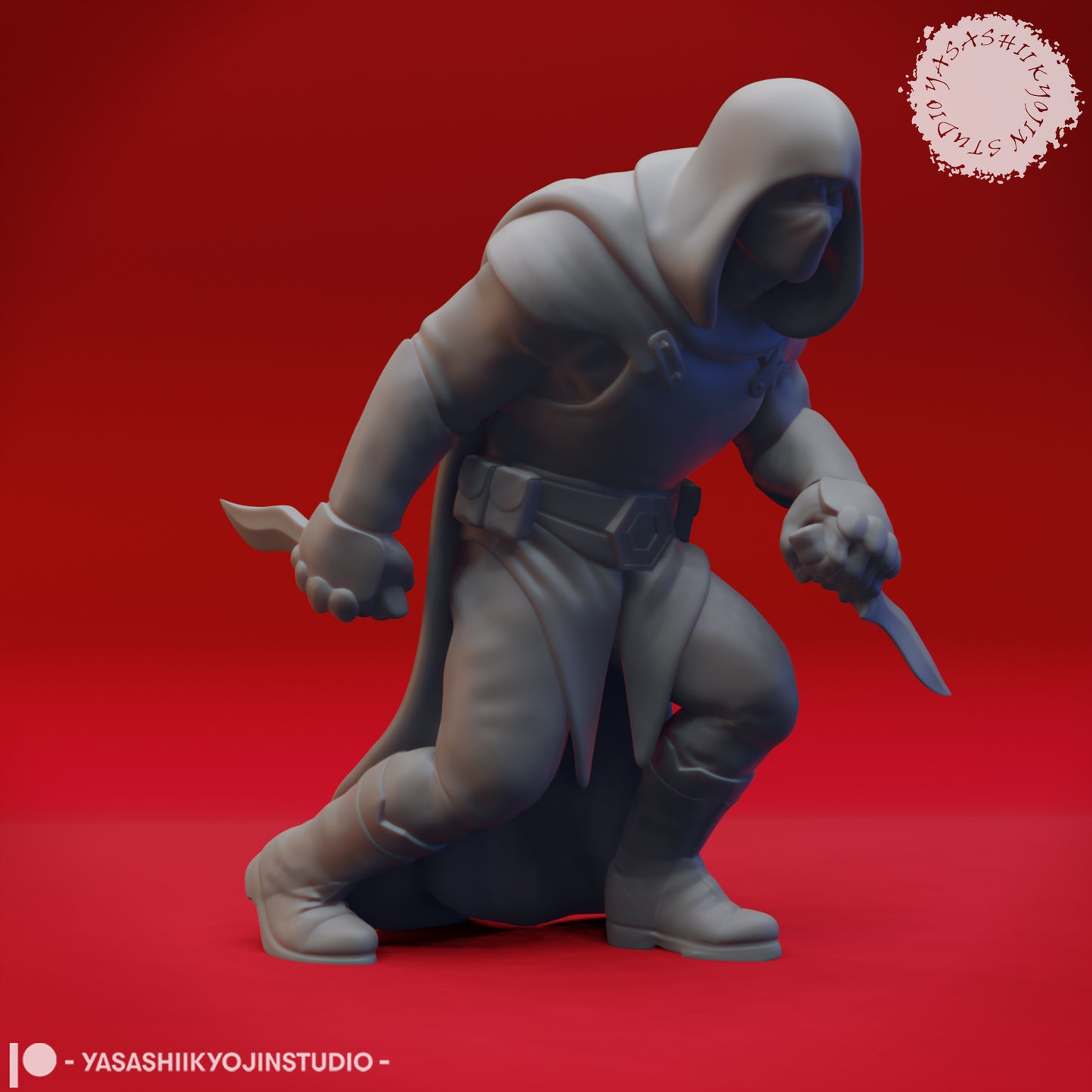 Bandit - Sneaking - 3D Printed Mini for Tabletop Gaming, Dungeons and Dragons, Pathfinder, Kings of War and other RPG's