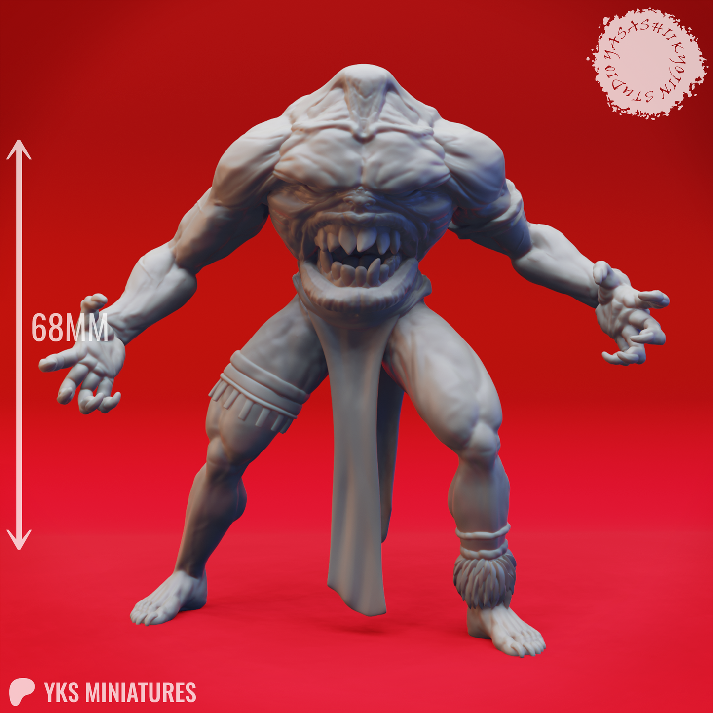 Blemmye - Agro - 3D Printed Mini for Tabletop Gaming, Dungeons and Dragons, Pathfinder, Kings of War and other RPG's (Copy)