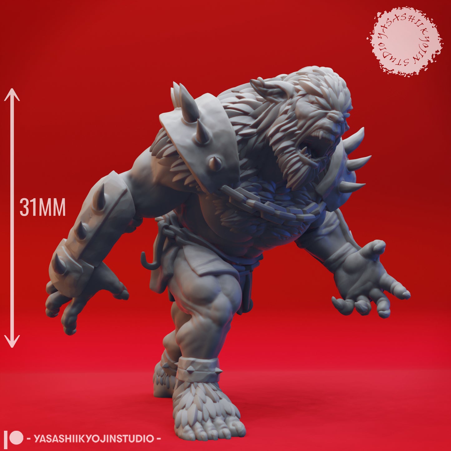 Bugbear - Screaming - 3D Printed Mini for Tabletop Gaming, Dungeons and Dragons, Pathfinder, Kings of War and other RPG's