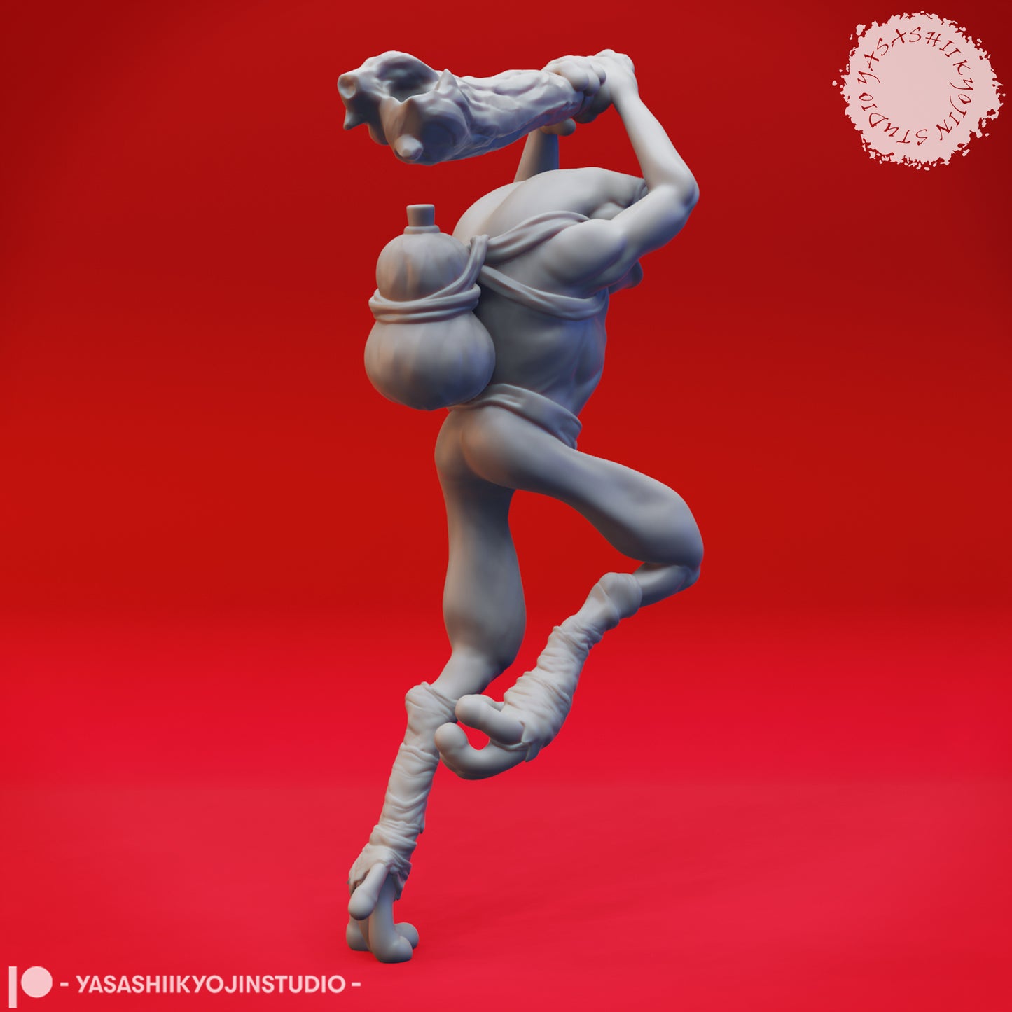 Bullywug - Club - Tabletop Miniature (Pre-Supported STL)