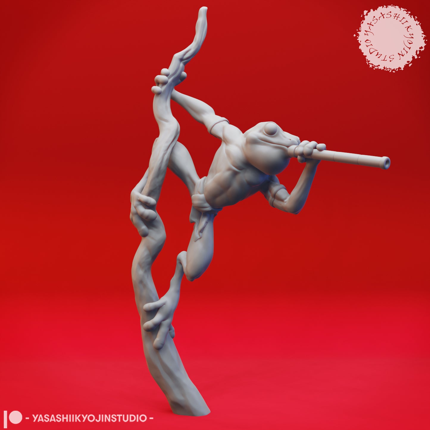 Bullywug - Blow dart - 3D Printed Mini for Tabletop Gaming, Dungeons and Dragons, Pathfinder, Kings of War and other RPG's