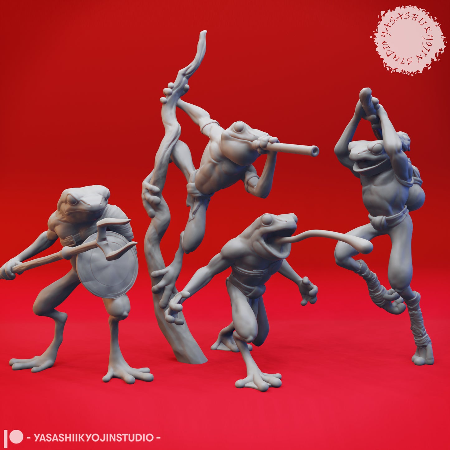 Bullywug Warband - Bundle - 3D Printed Mini for Tabletop Gaming, Dungeons and Dragons, Pathfinder, Kings of War and other RPG's