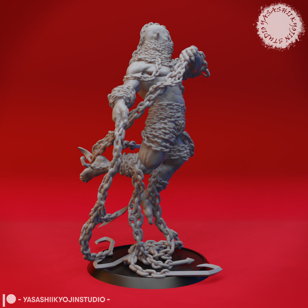 Chain Devil - 3D Printed Mini for Tabletop Gaming, Dungeons and Dragons, Pathfinder, Kings of War and other RPG's