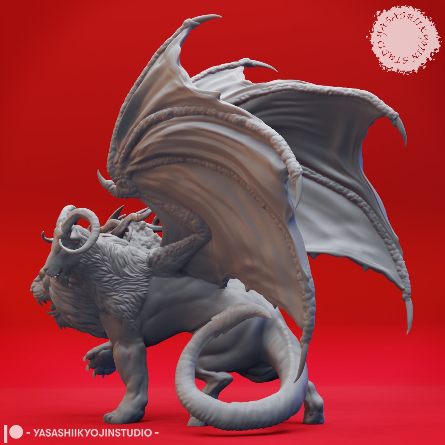 Chimera - 3D Printed Mini for Tabletop Gaming, Dungeons and Dragons, Pathfinder, Kings of War and other RPG's