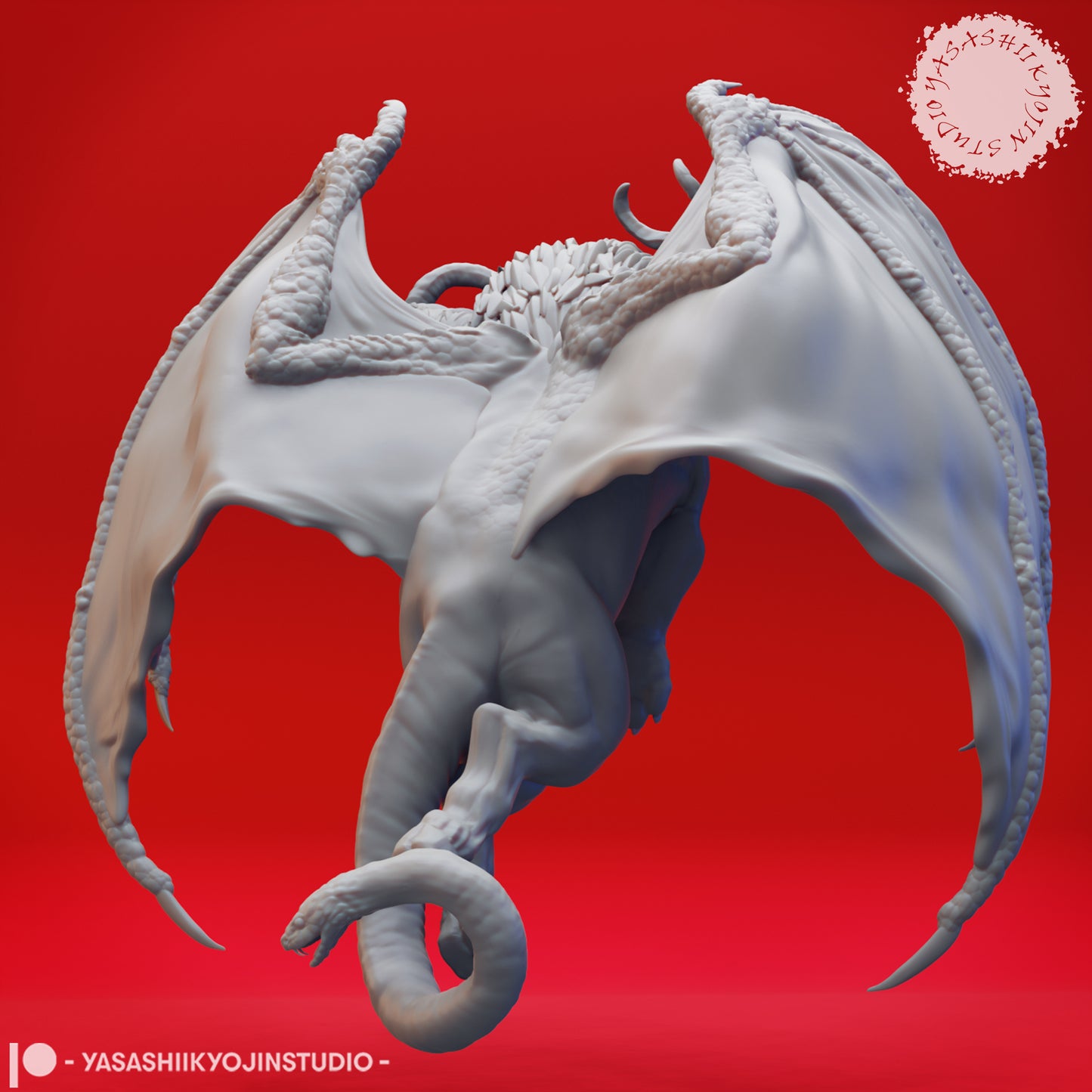 Chimera - Flying - 3D Printed Mini for Tabletop Gaming, Dungeons and Dragons, Pathfinder, Kings of War and other RPG's