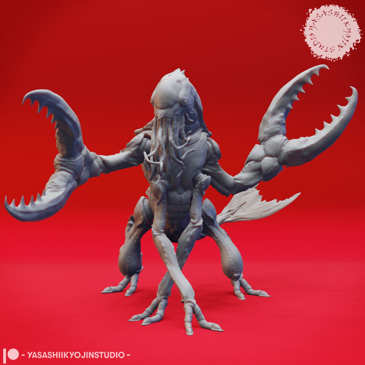 Chuul - Alert - 3D Printed Mini for Tabletop Gaming, Dungeons and Dragons, Pathfinder, Kings of War and other RPG's