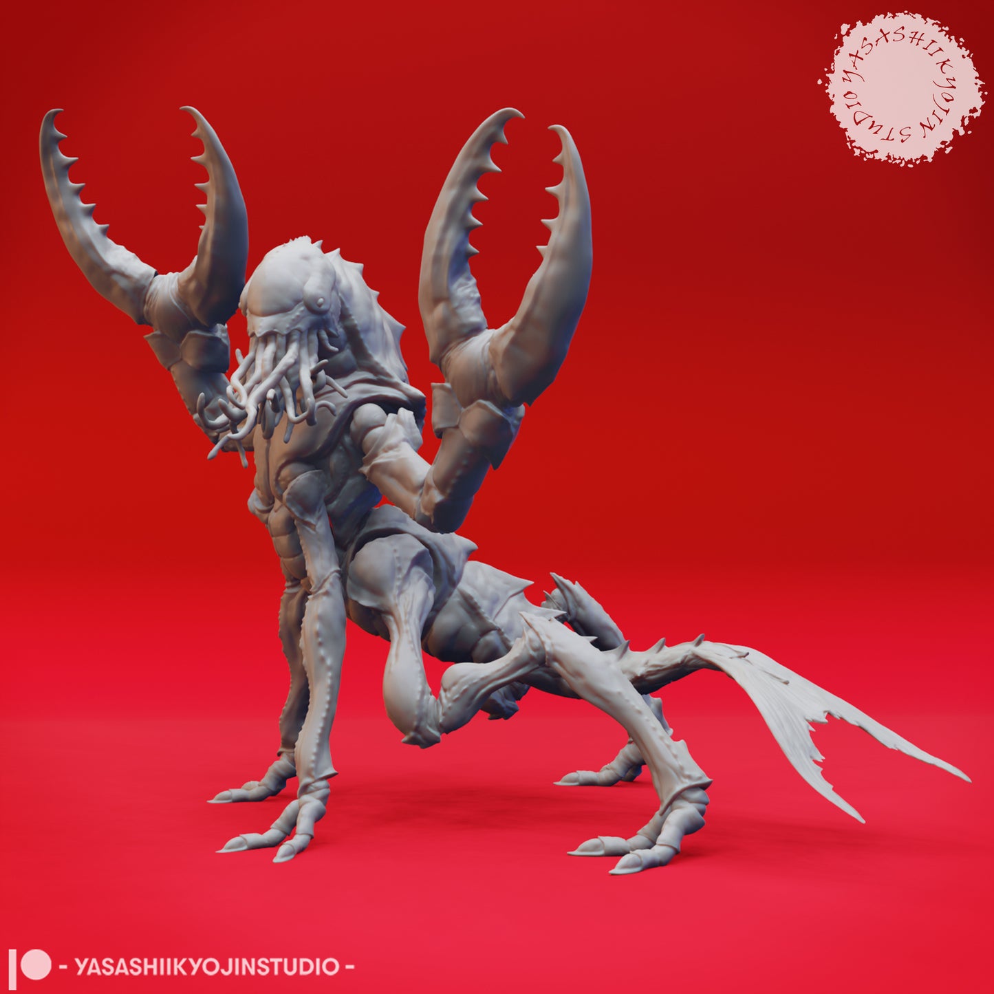 Chuul - Rearing - Tabletop Miniature (Pre-Supported STL)