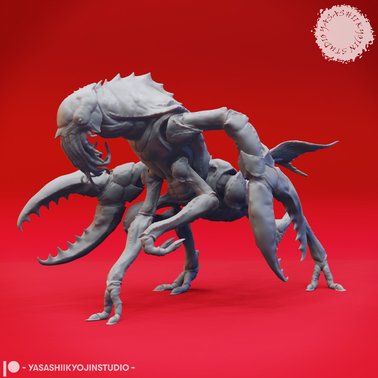 Chuul - Charging - 3D Printed Mini for Tabletop Gaming, Dungeons and Dragons, Pathfinder, Kings of War and other RPG's