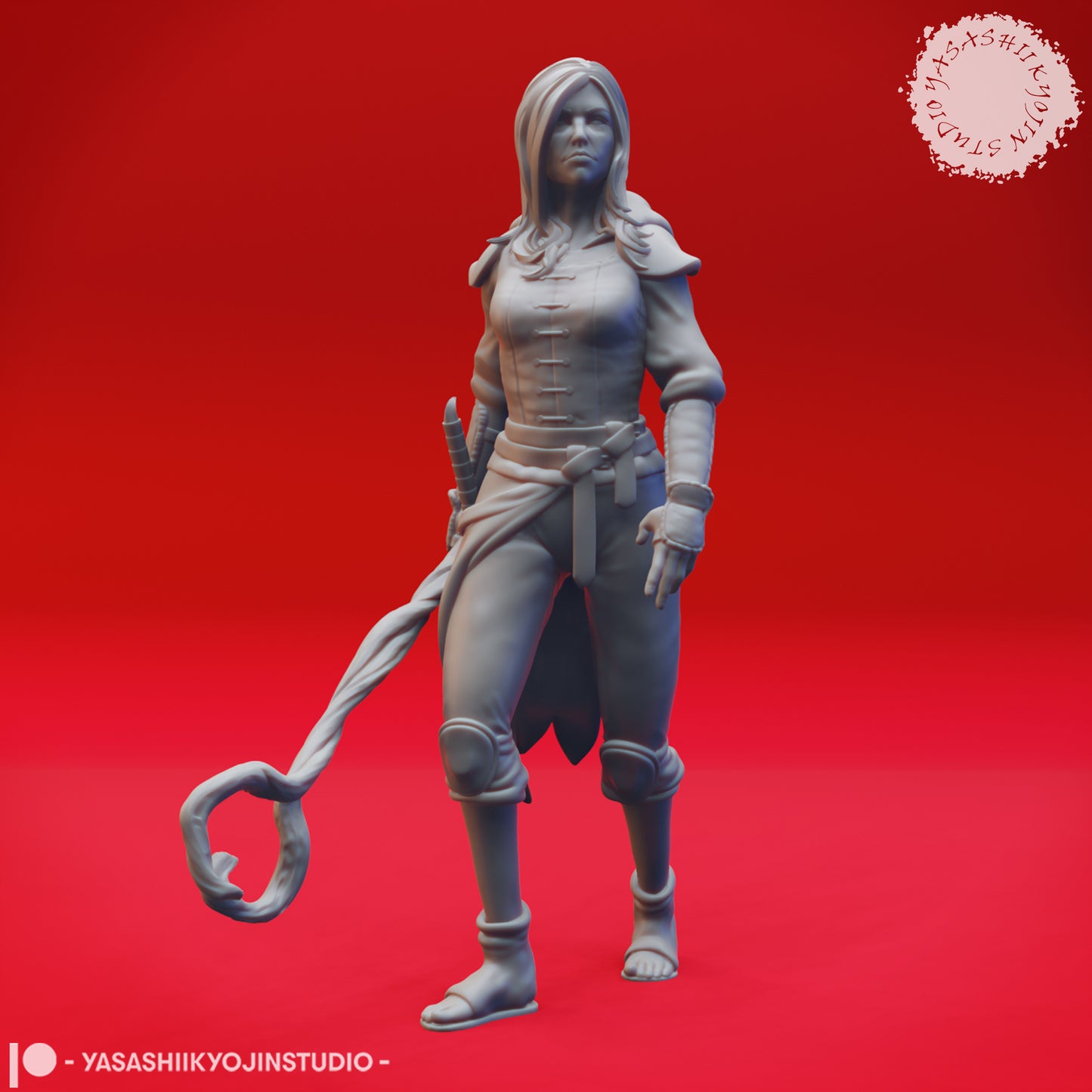 Druid - Lvl 1 - Human Female - 3D Printed Mini for Tabletop Gaming, Dungeons and Dragons, Pathfinder, Kings of War and other RPG's