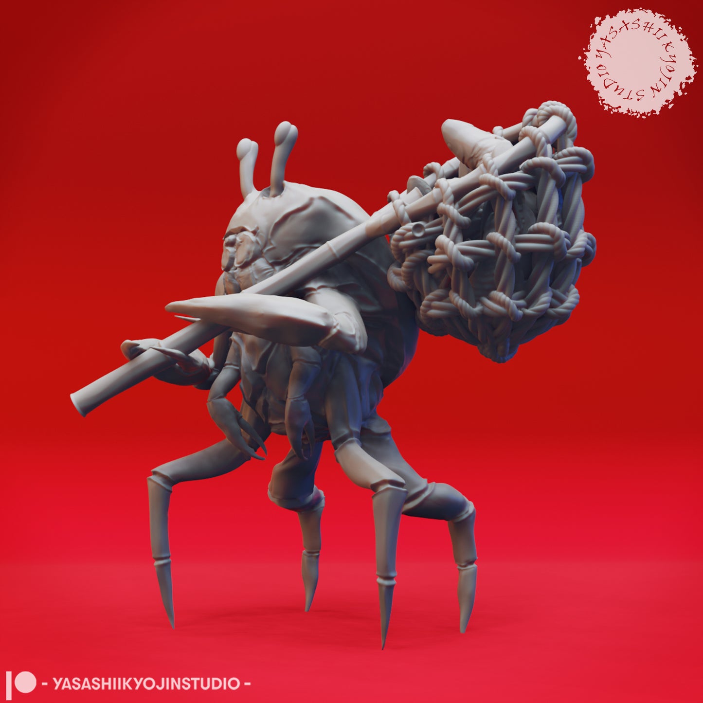 Crabfolk - Fisher - Tabletop Miniatures (Pre-Supported STL)
