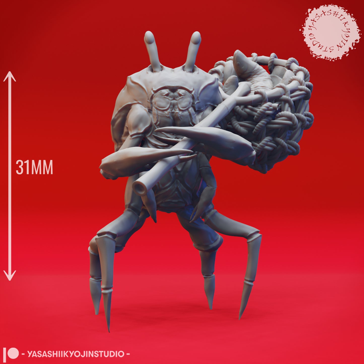Cast of Crabfolk - Bundle - 3D Printed Minis for Tabletop Gaming, Dungeons and Dragons, Pathfinder, Kings of War and other RPG's