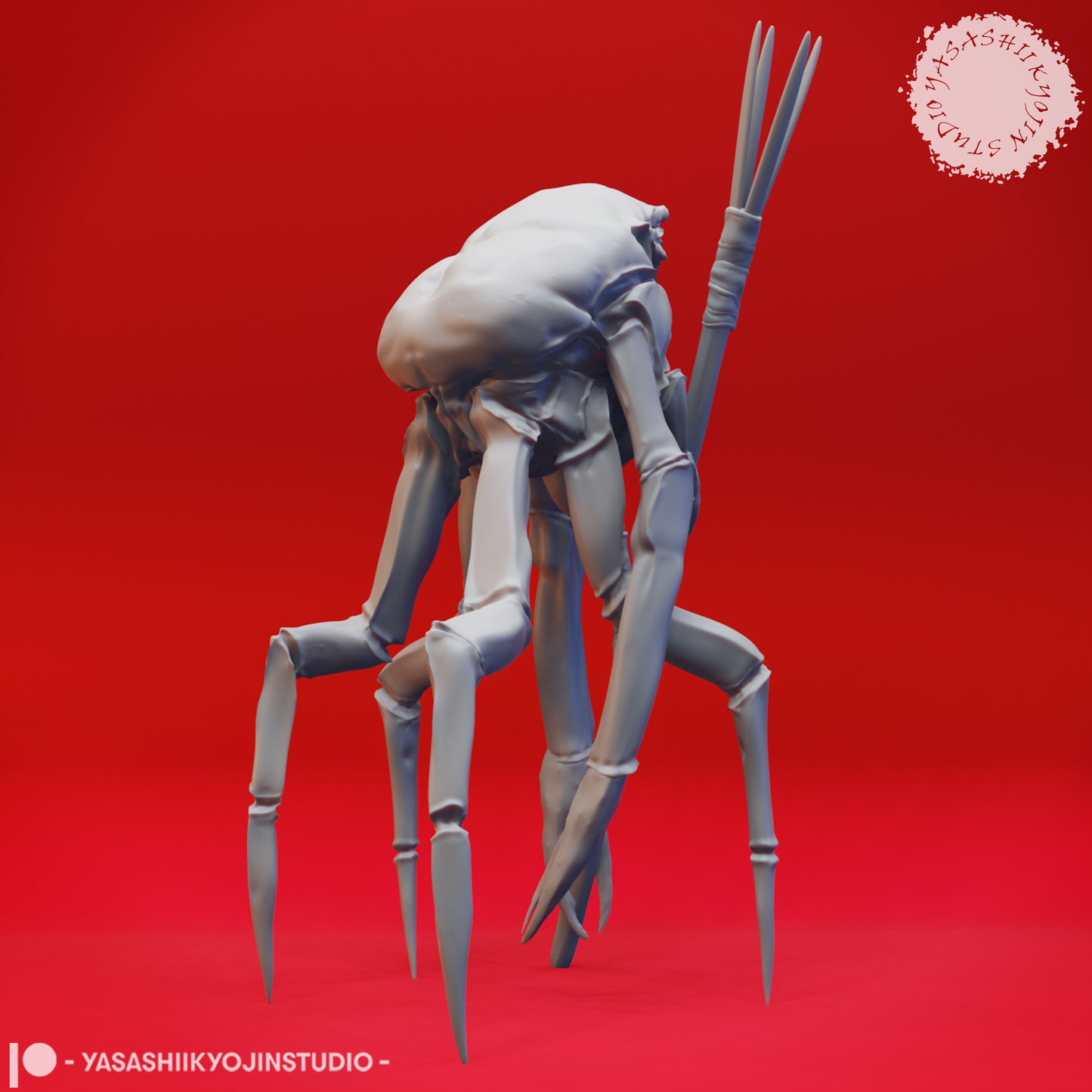 Crabfolk - Spear - Tabletop Miniatures (Pre-Supported STL)