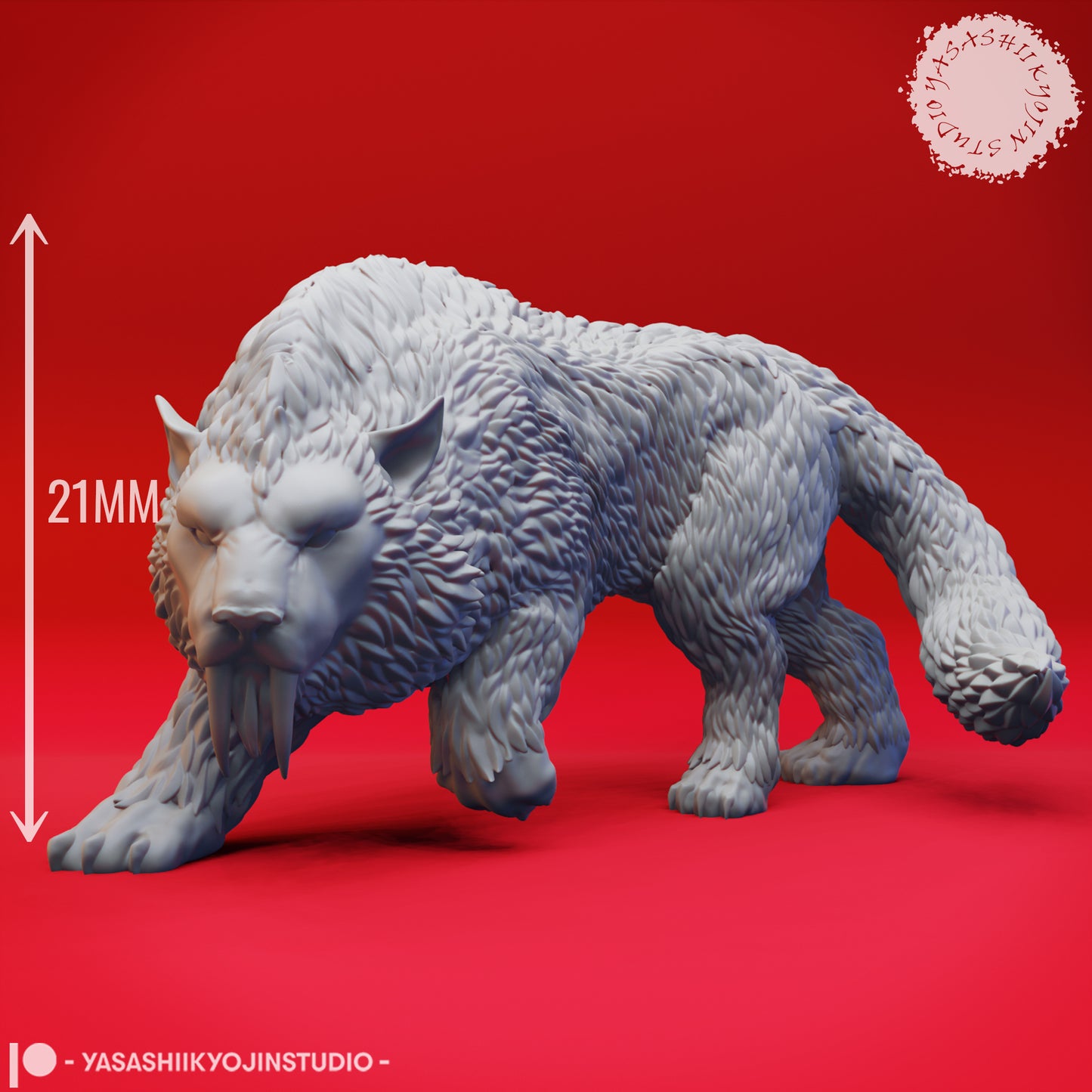 Crag Cat - 3D Printed Mini for Tabletop Gaming, Dungeons and Dragons, Pathfinder, Kings of War and other RPG's