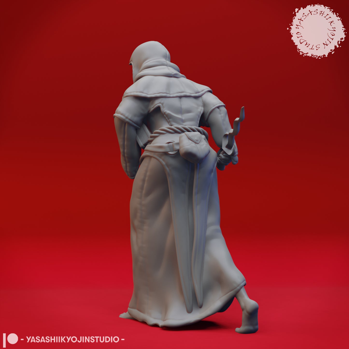 Cultist - Sneaking - 3D Printed Mini for Tabletop Gaming, Dungeons and Dragons, Pathfinder, Kings of War and other RPG's